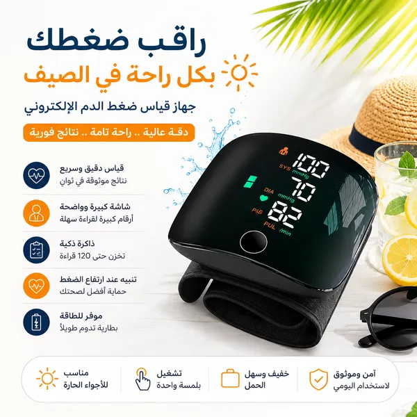 جهاز قياس الضغط المحمول, ضمان 3 سنوات
