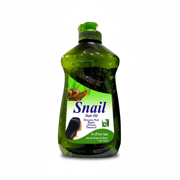 زيت شعر الحلزون مع خلاصة الصبار ومخاط الحلزون