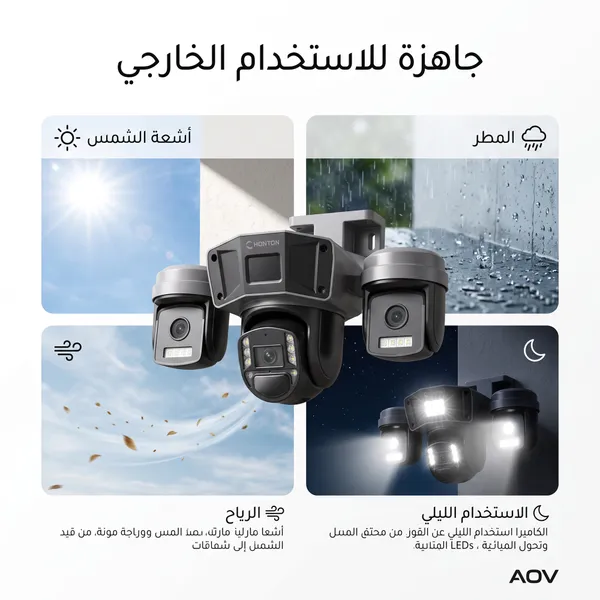 S60 ﻛﺎﻣﯾرا ﻻﺳﻠﻛﯾﺔ ﺑﺎﻟطﺎﻗﺔ اﻟﺷﻣﺳﯾﺔ - 3 ﻋدﺳﺎت - ﻣدﺧل ﺷرﯾﺣﺔ - ﺗﺣﻛم ﺑﺎﻟﮭﺎﺗف (ضمان عام )