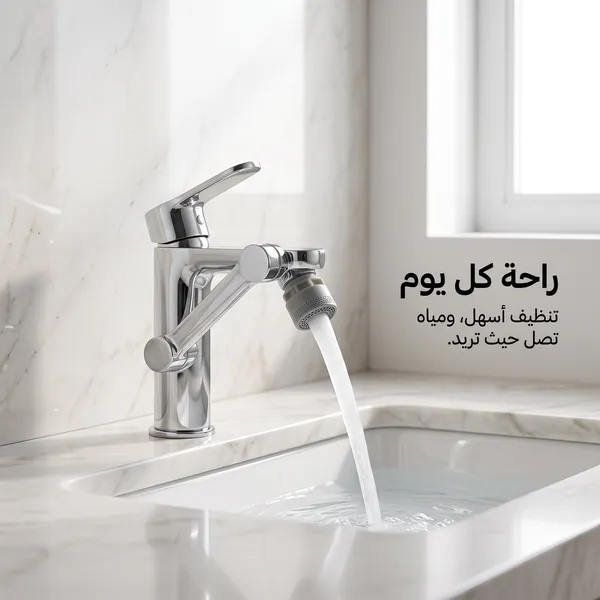 وصلة الصنبور الذكيه (وصلتك لكل زاوية.. بدون سباك وبدون تعقيد)