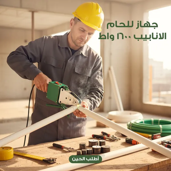 ماكينة لحام مواسير السباكة (PPR/PVC) مع طقم لقم متعددة المقاسات