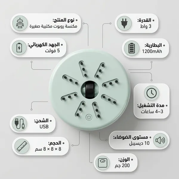 • منظف روبوت للمكتب