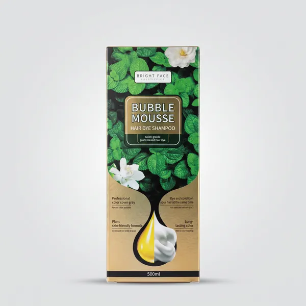 شامبو صبغة شعر أسود سريع المفعول وخالٍ من الأمونيا Bubble Mousse