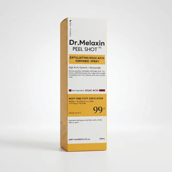بخاخ تقشير الجسم والوجه بحمض الكوجيك والكركم من Dr Melaxin