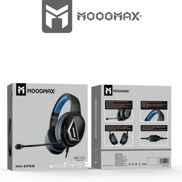 • MOOG MAX  (ضمان عامين) Gaming headphone