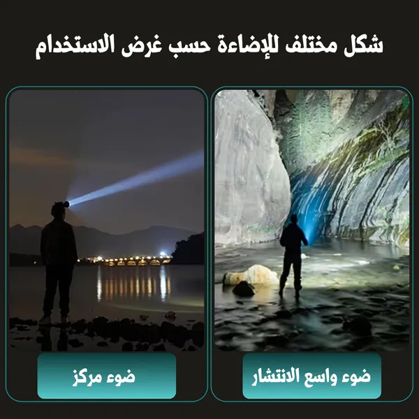 • مصباح رأسي للتخييم