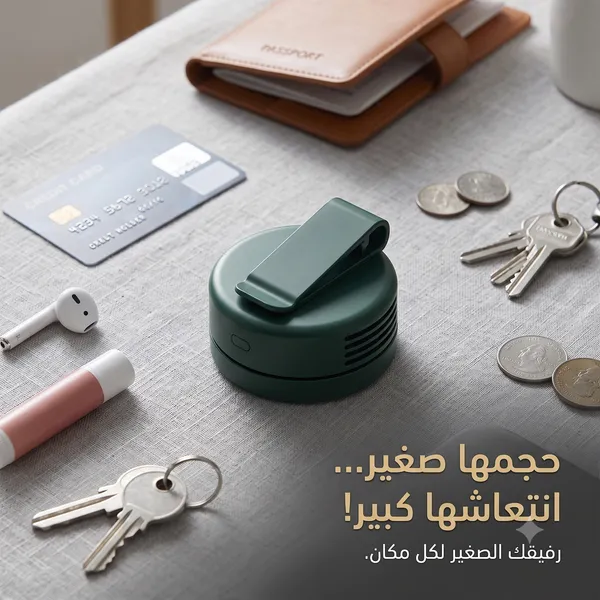 مروحة التنقلات والسفر بمشبك مزدوج للتثبيت بالملابس والمكاتب والسيارة لتبريد فوري