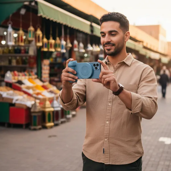 • مقبض تصوير مغناطيسي بزر كاميرا ios
