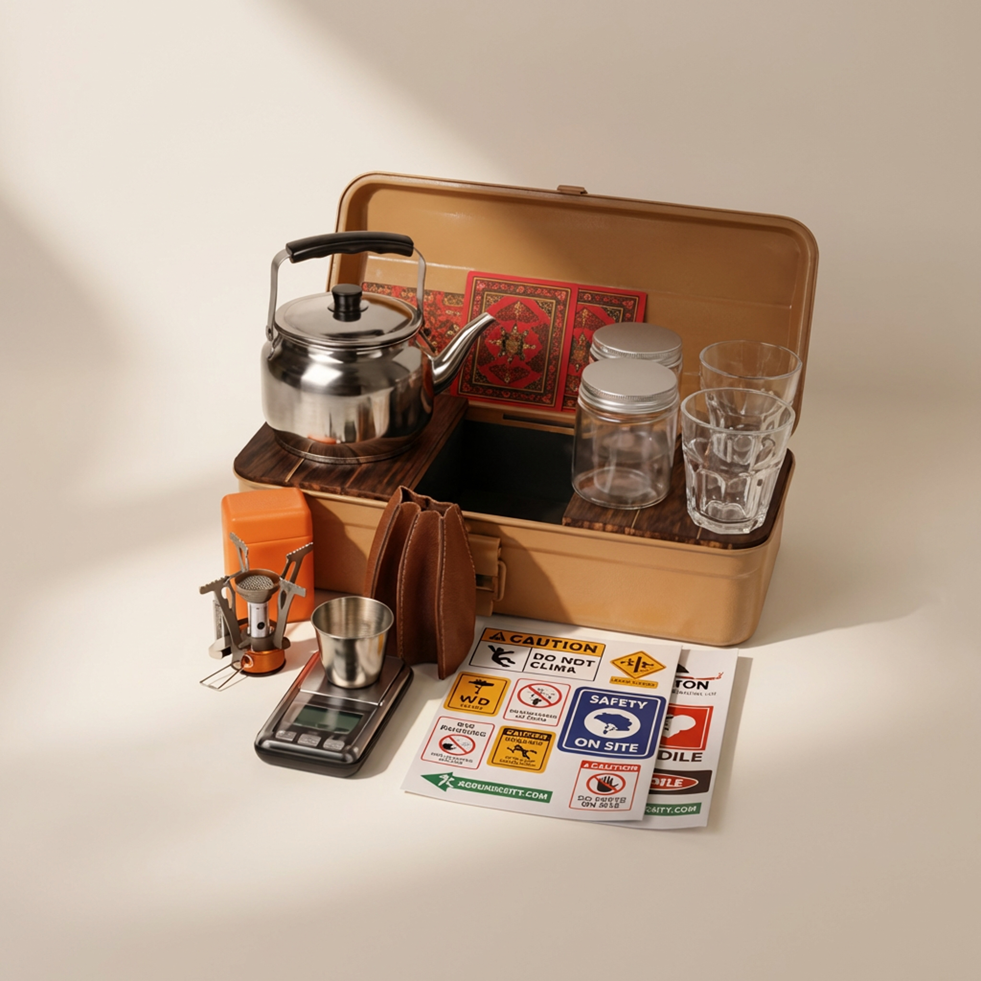 صندوق طقم عزبة الشاى بضمان عامين