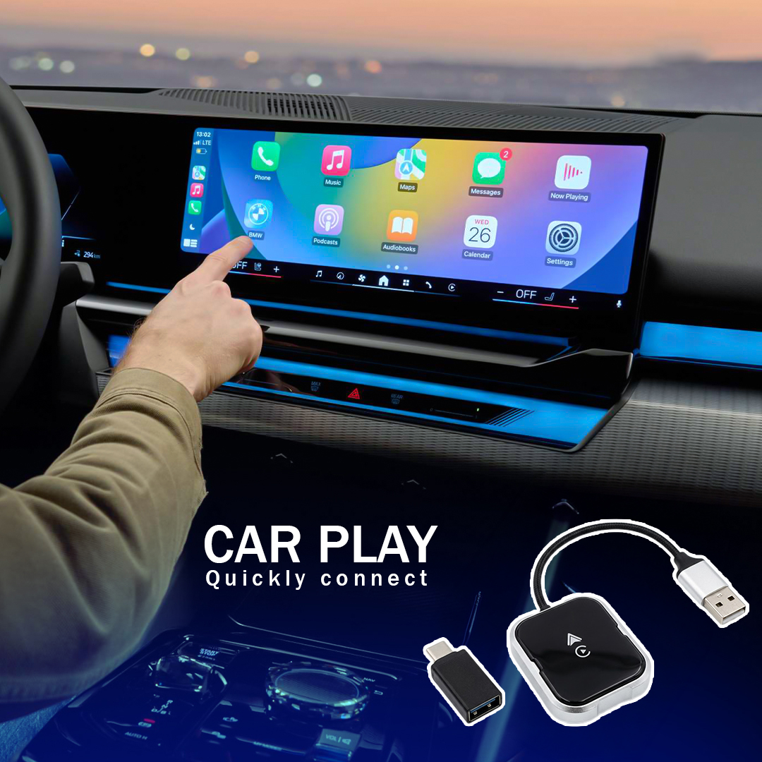 محول Wireless CarPlay و Android Auto لاسلكي للسيارات (USB)