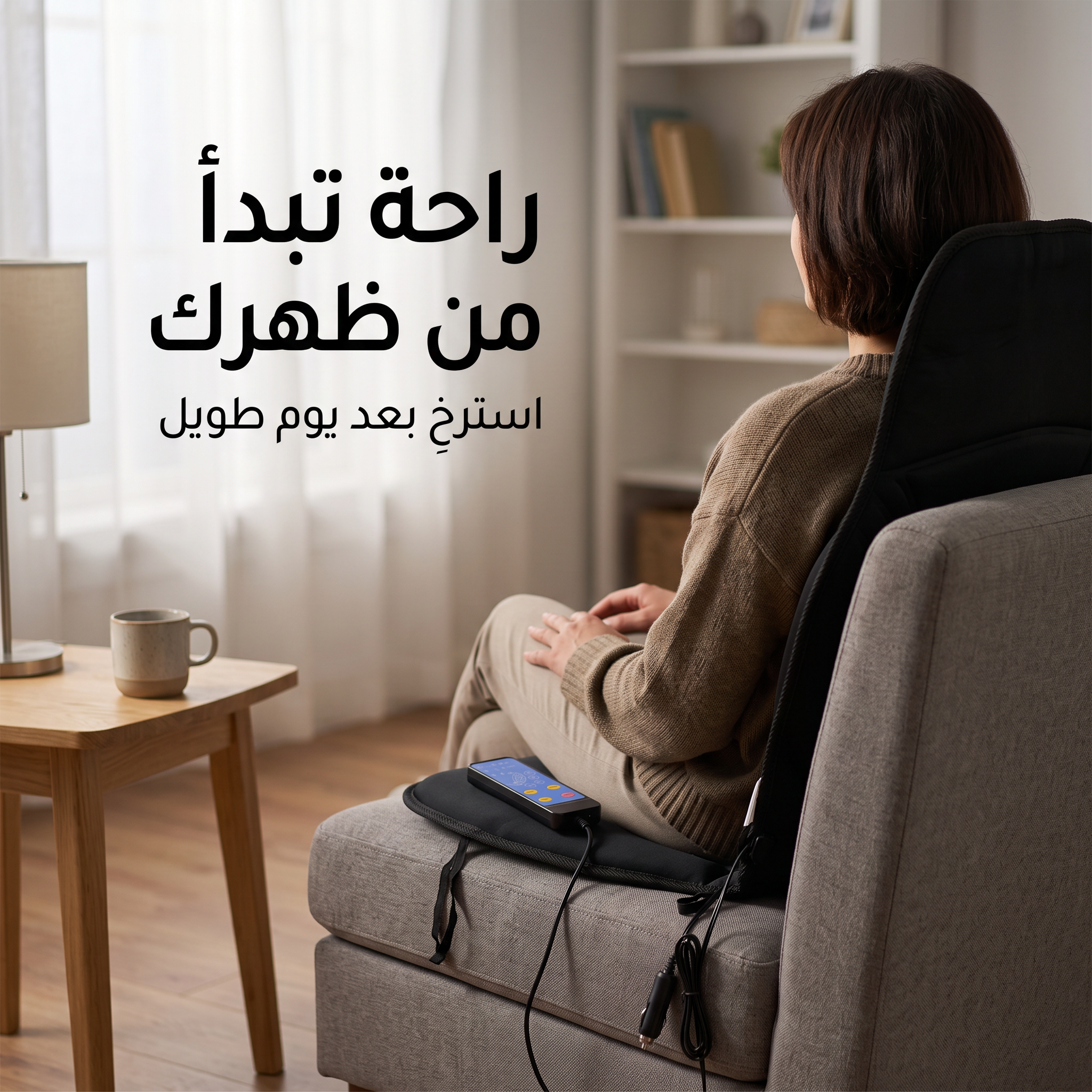 كرسي هزاز كهربائي مزود بوسادة لتدليك الجسم بالكامل