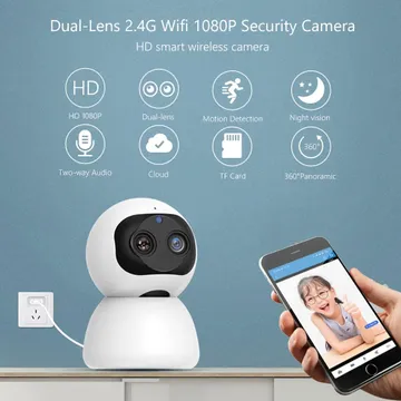 WiFi  Smart Camera HD 2mp 1080P Full HD + ضمان سنة