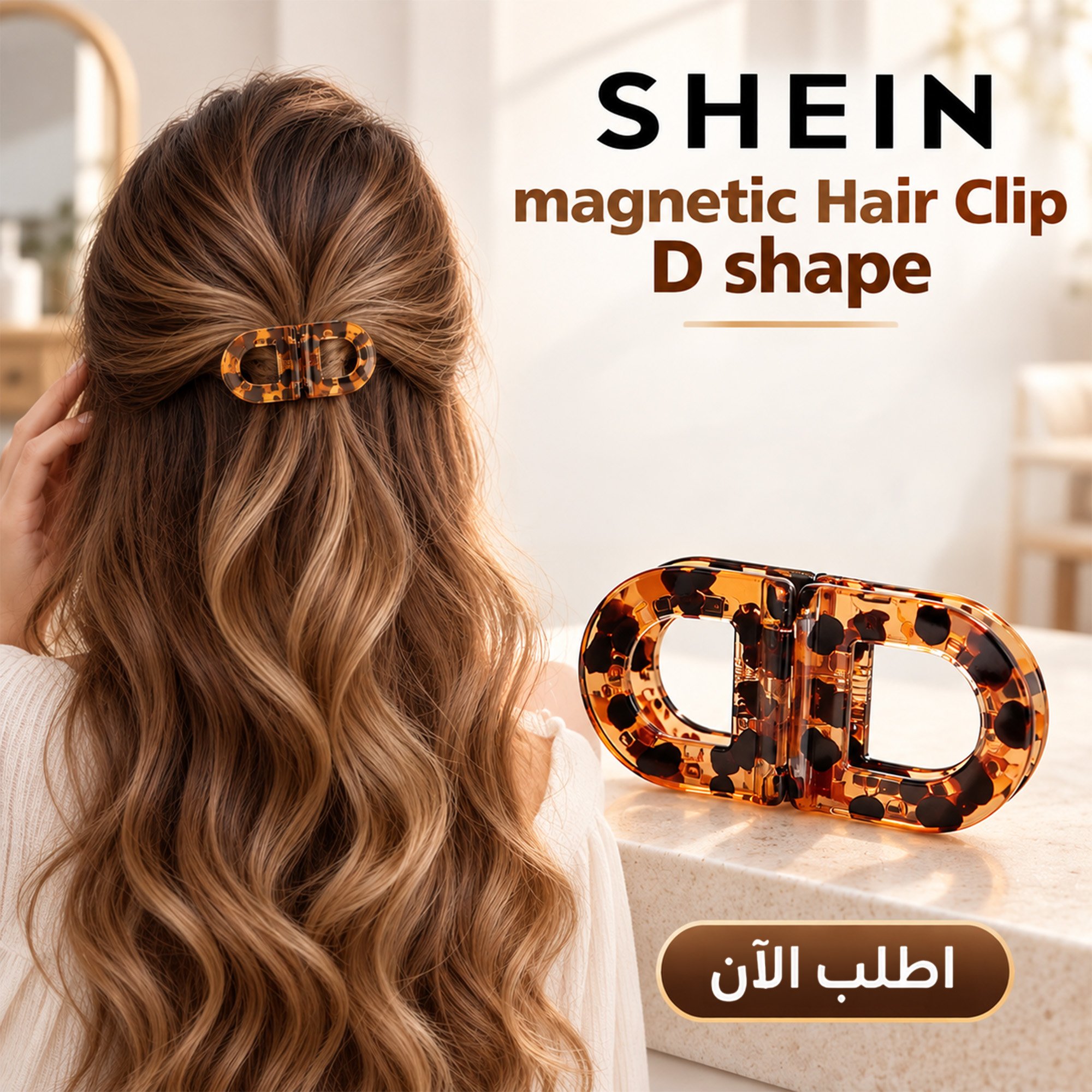 SHEIN magnetic Hair Clip D shape