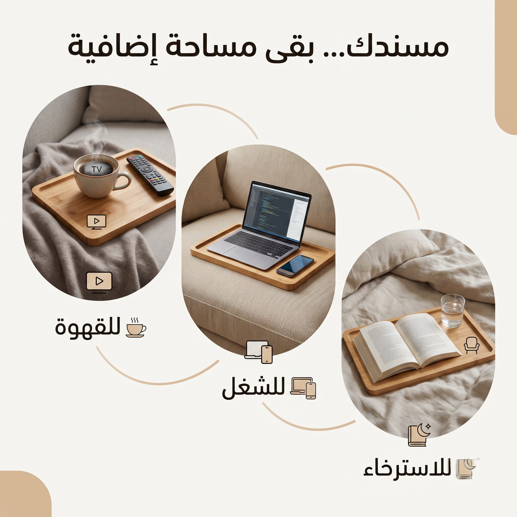 طاولة مسند الكنبة الموفرة لمساحة صالتك قابلة للطي