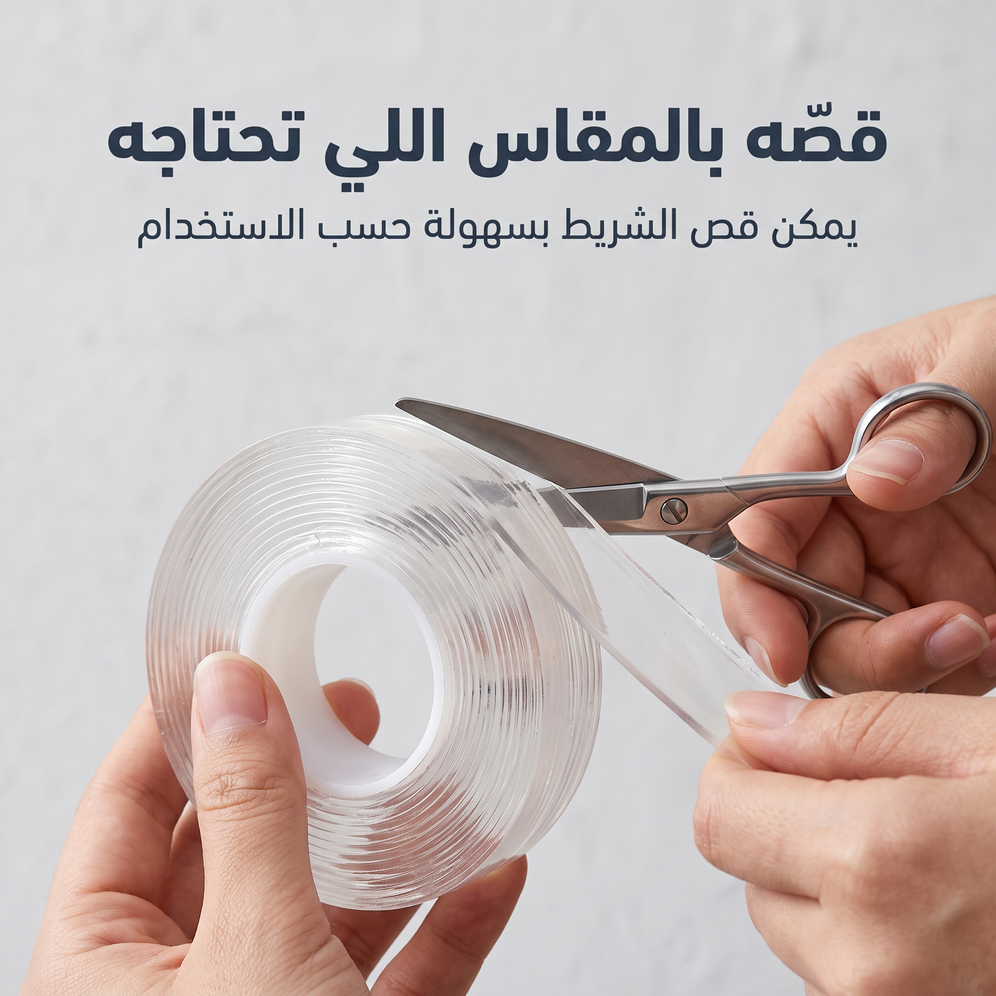 شريط لاصق نانو شفاف مزدوج الوجهين