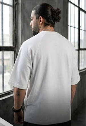 تيشيرت كاجوال أبيض خامة سمر ميلتون مريح (2XL)