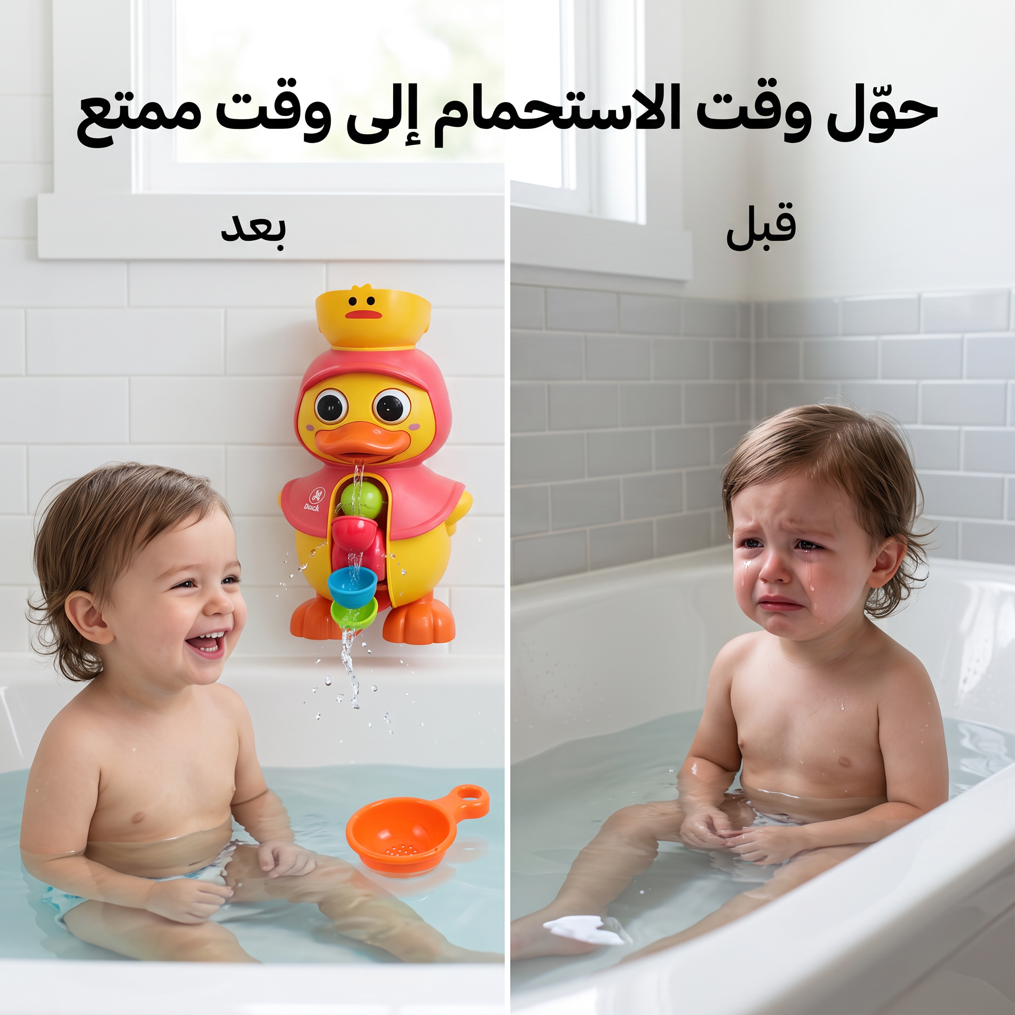 لعبة حمام بطة  بعجلة مياه دوارة