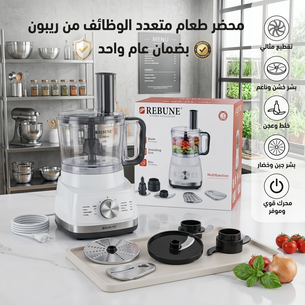 محضر طعام متعدد الوظائف من ريبون بضمان عام 