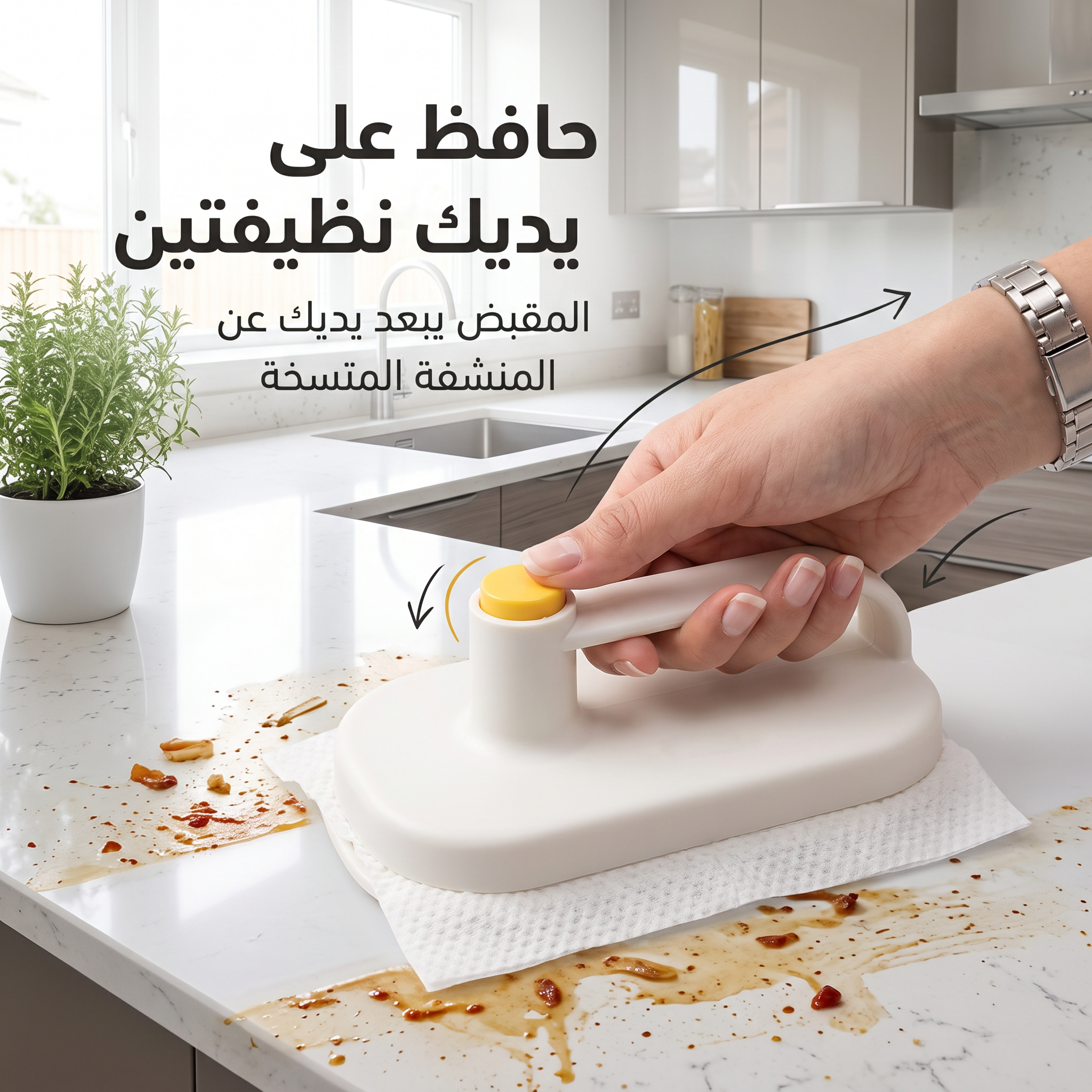 أداة تنظيف الجدران والرخام اليدوية بزر التخلص من القماش