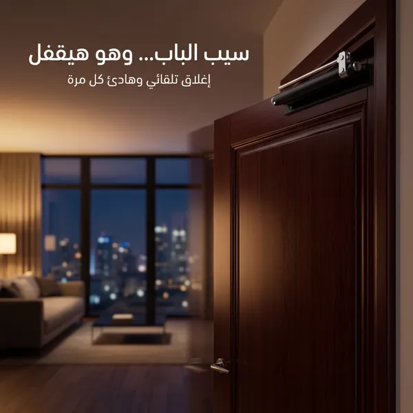 مفصلات أبواب ذاتية الإغلاق صامتة، قابلة للتعديل