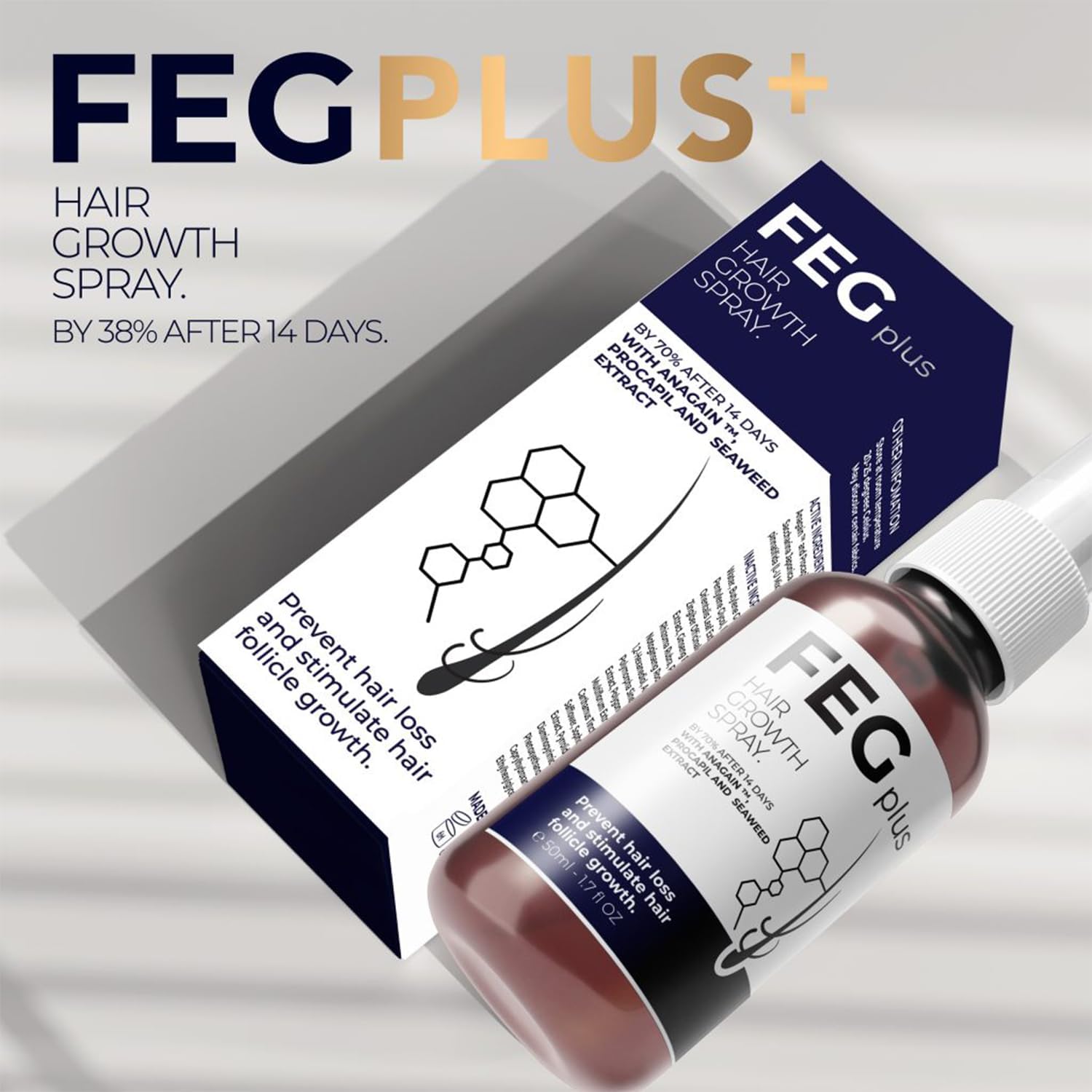عرض سيرم Blue PePtide + سبراي الشعر FEG 