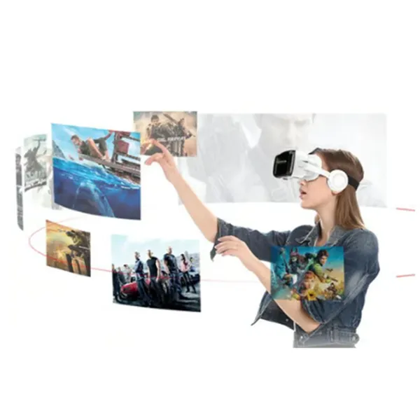 نظارة واقع افتراضي VR سوداء للاستخدام المنزلي