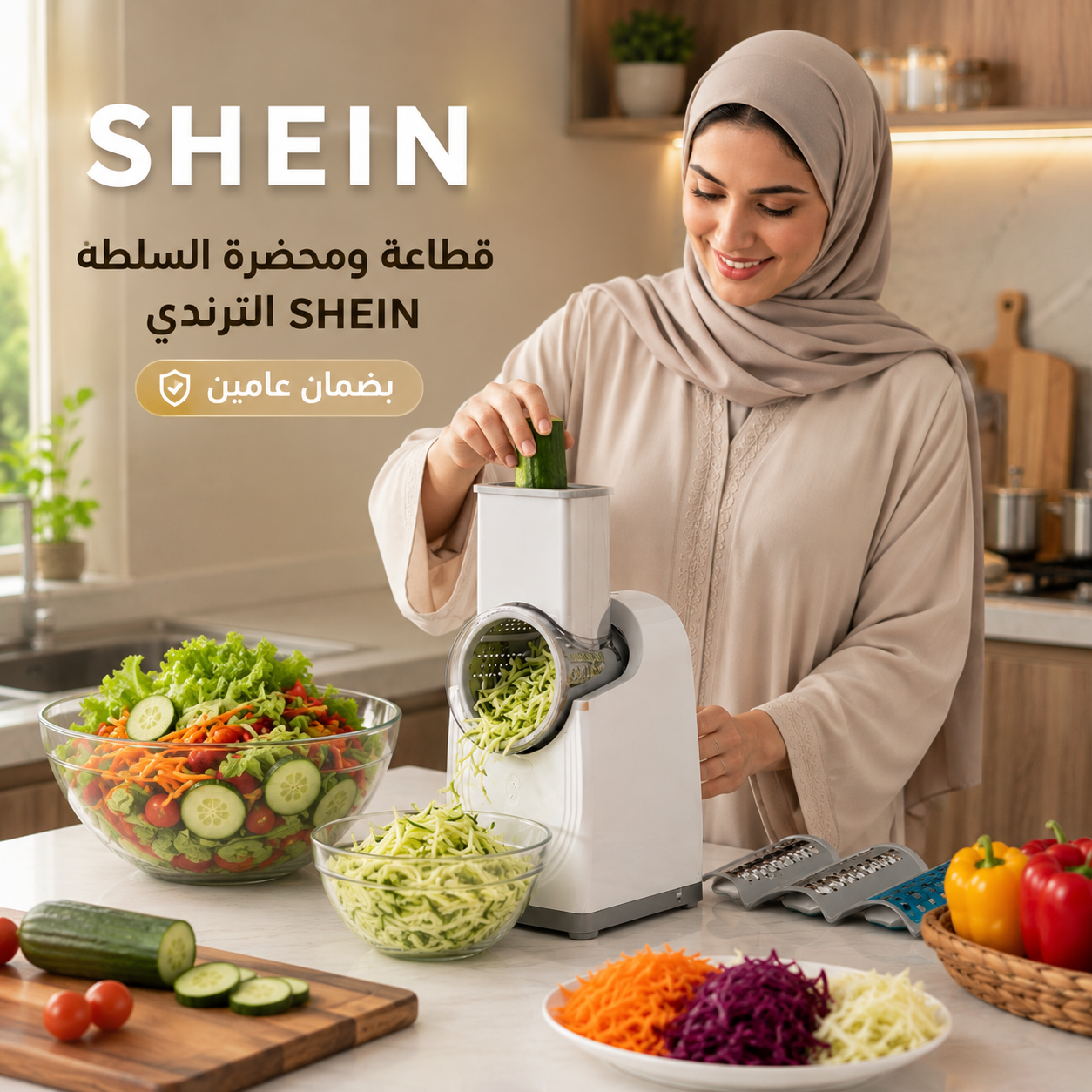 قطّاعة ومحضرة السلطة SHEIN الترندي بضمان عامين