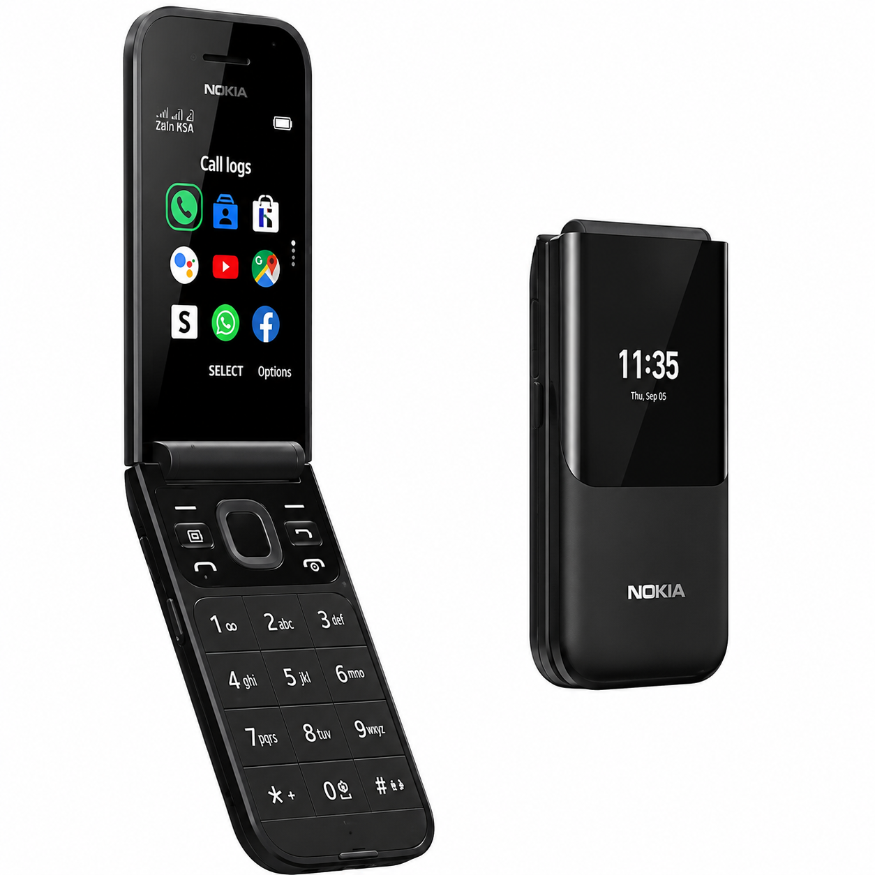 عرض قطعتين: موبايل نوكيا 2720 Flip بشريحتين (4G)