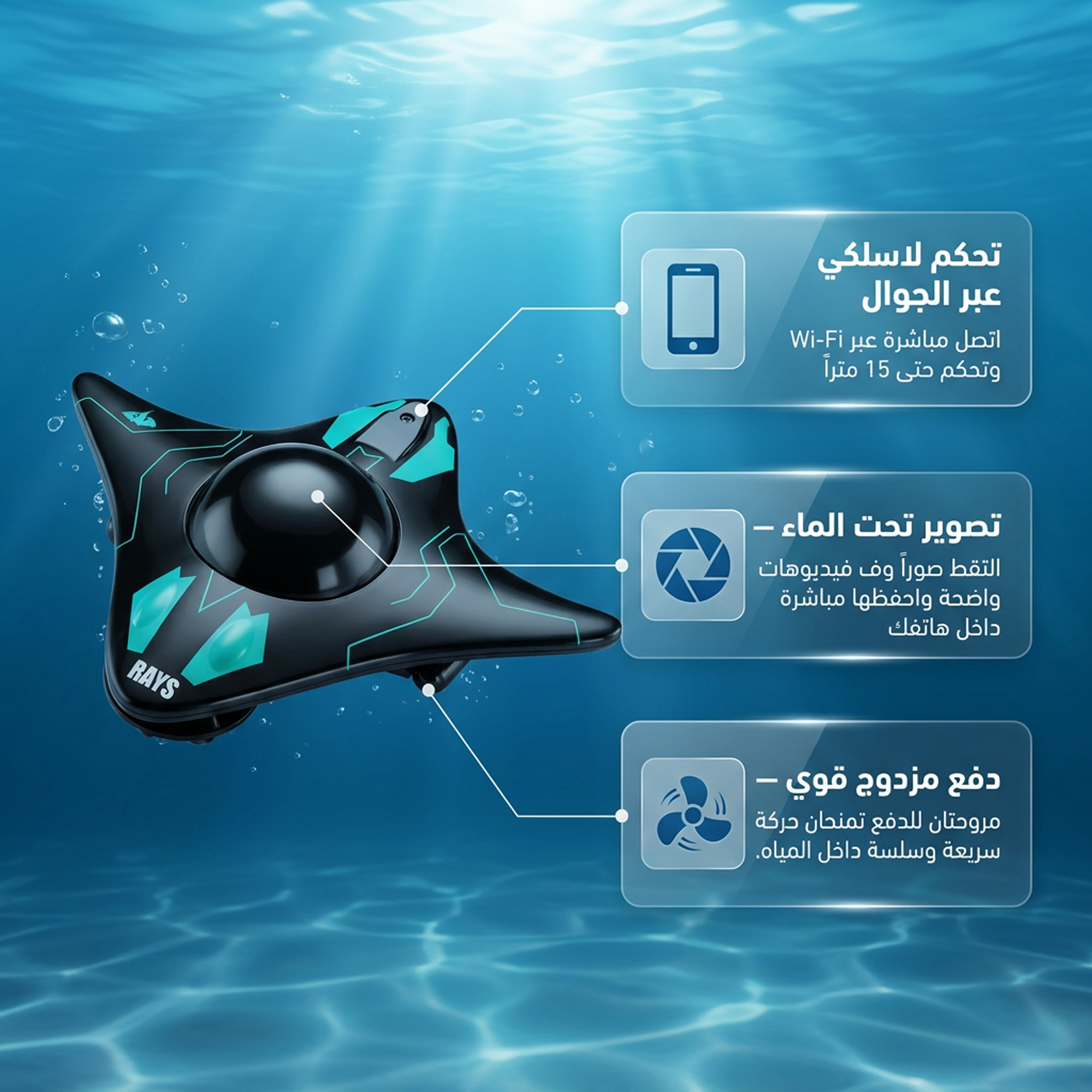 كاميرا الربط على الجوال لتصوير المياة ضمان عام 