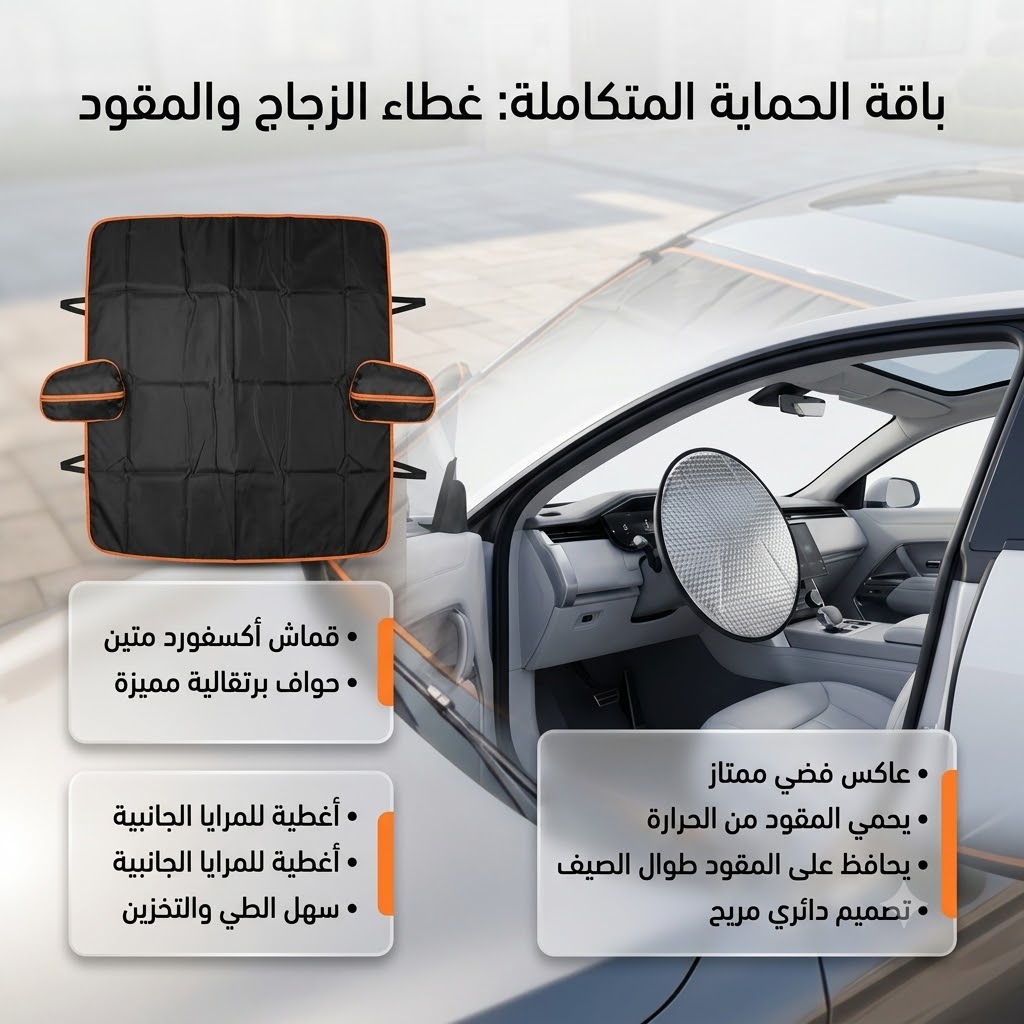 طقم الحماية الشاملة: غطاء أكسفورد + واقي الطارة