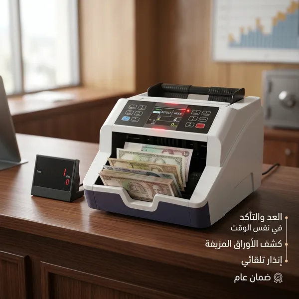 ماكينة عد النقود الحديثة ضمان عام 