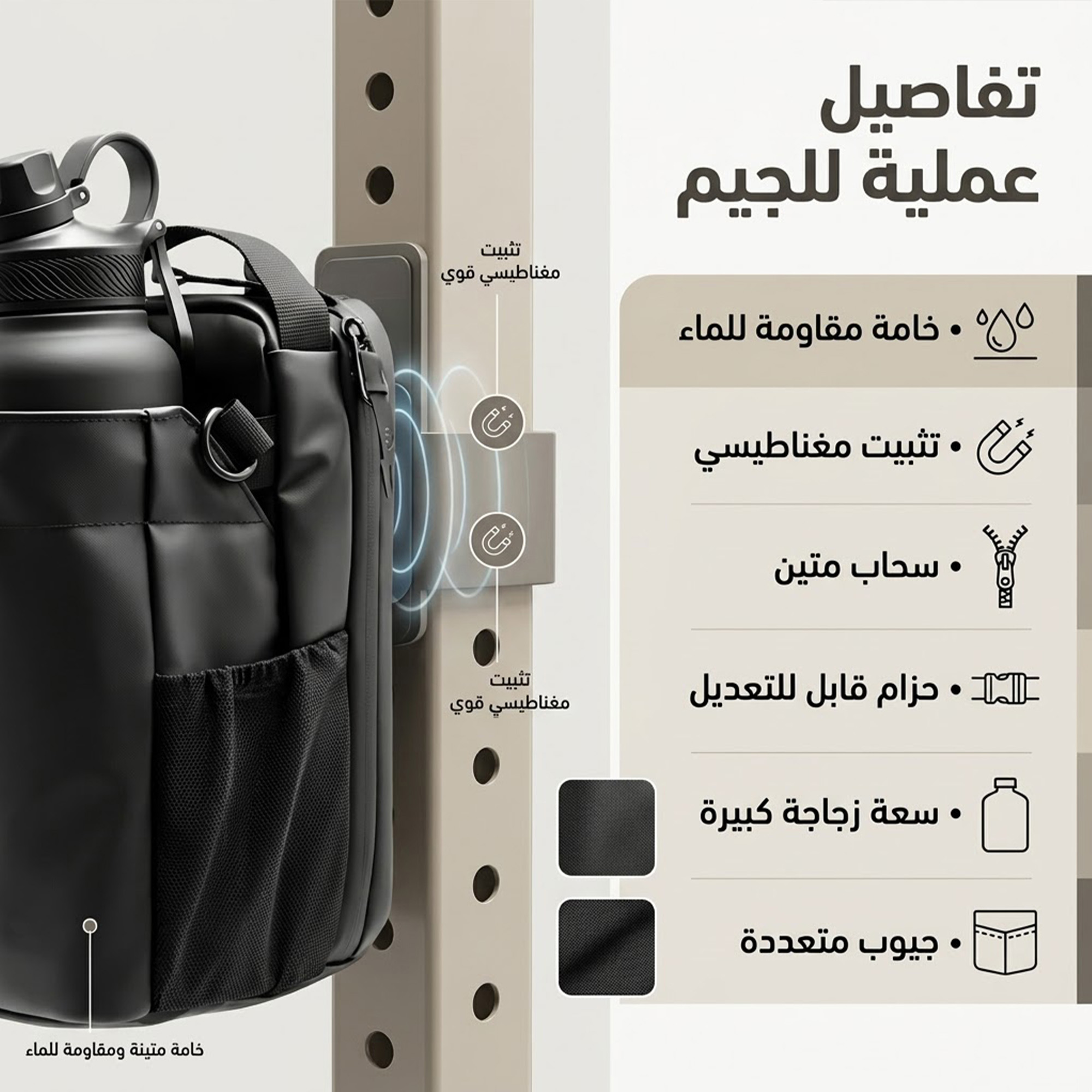 عرض ميزان In body + شنطة زجاجة مغناطيسية لجيم  +زجاجة هديه