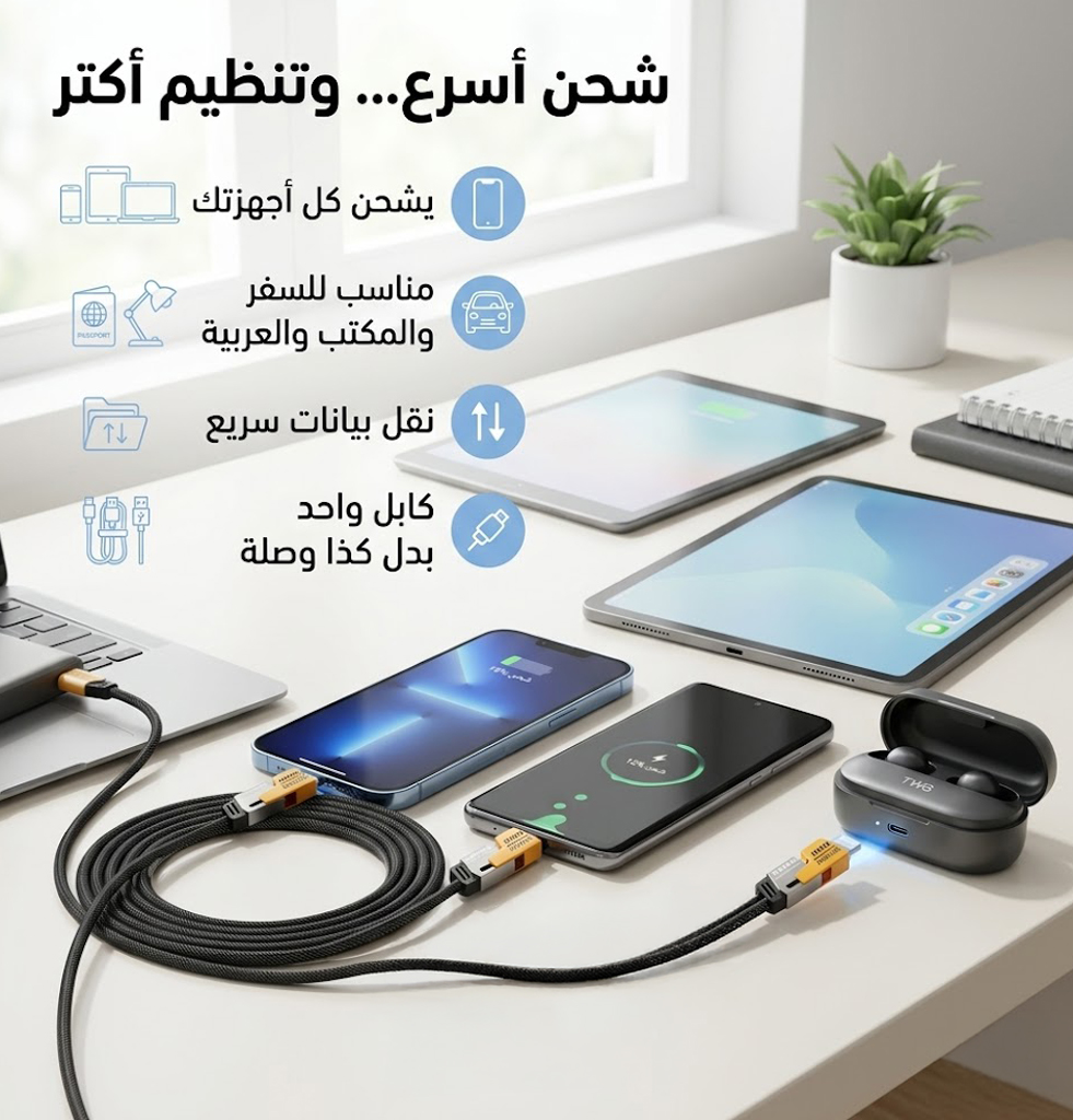 عرض Anker Power Port Nano-20W + كابل شاحن USB متعدد 15 سم، شحن سريع 3 في 1 (Lightning, Type-C & Micro USB)