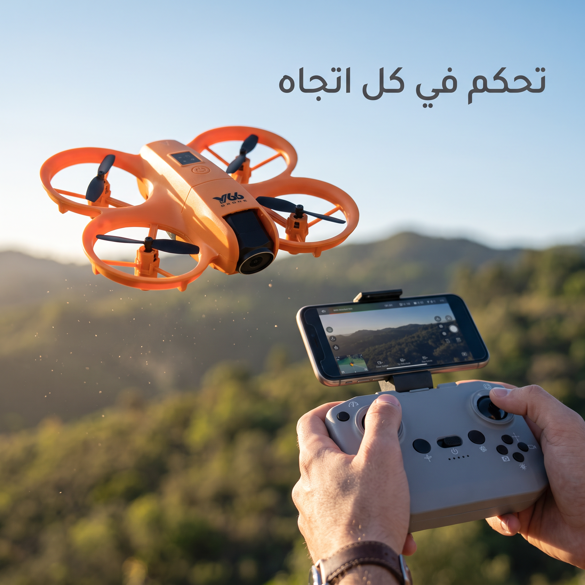 درون ميني بكاميرتين وحماية للمراوح – تصوير وطيران بأمان