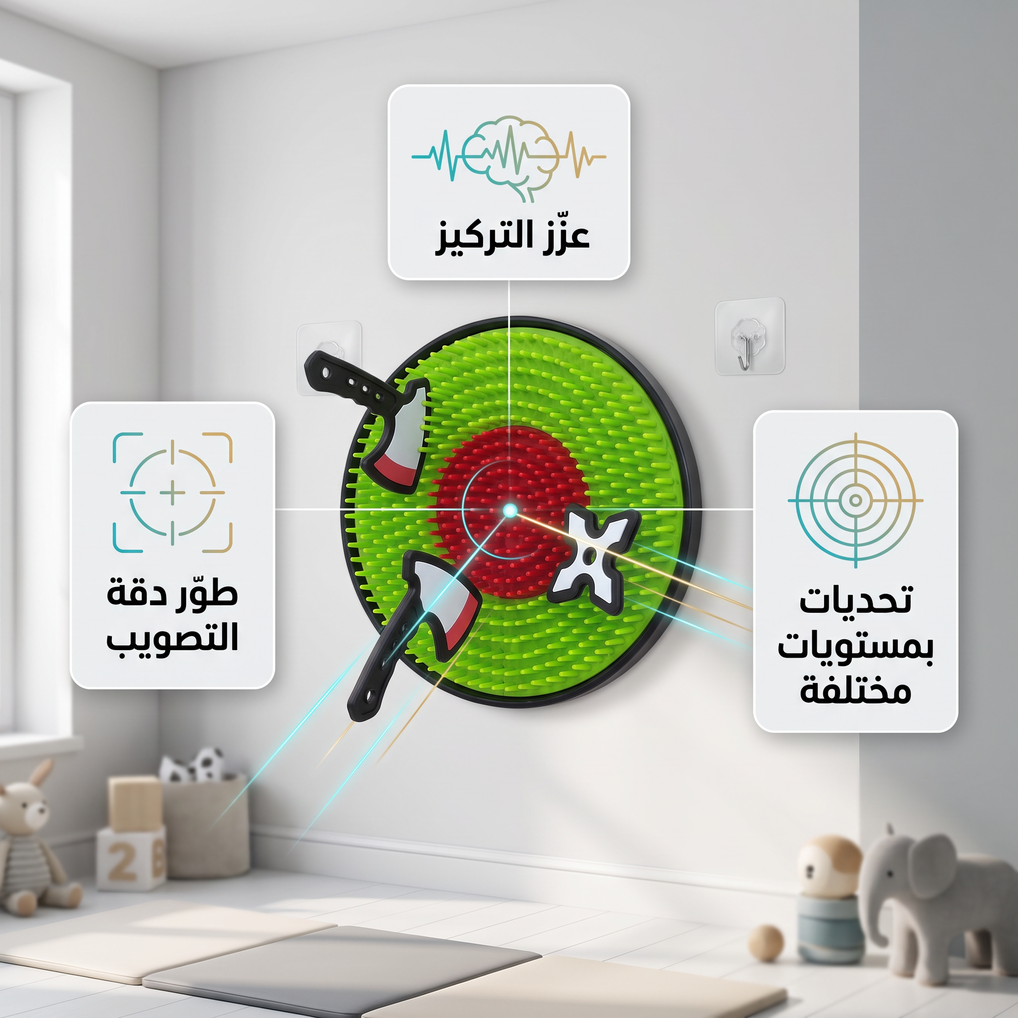 مجموعة ألعاب تشنغجي 3 في 1 لرمي الأهداف
