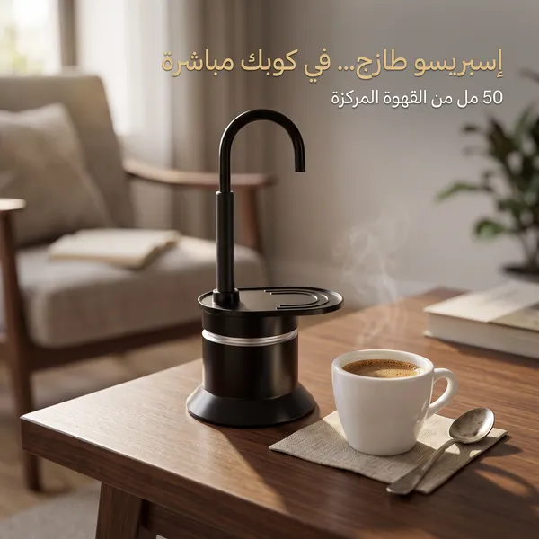 صانعة اسبريسو بصب مباشر للكوب