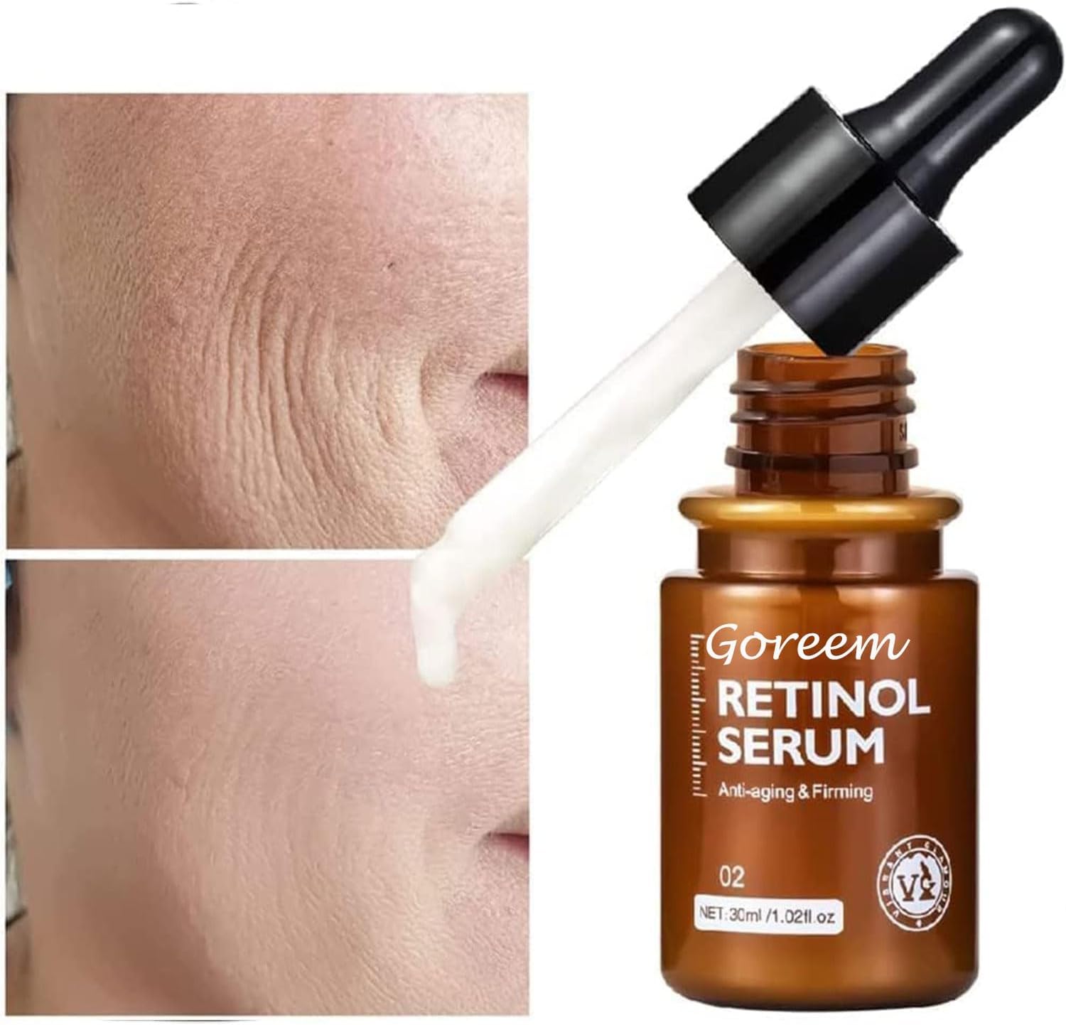 (Retinol eye cream + Retinol face serum) عرض قطعتين طقم الريتينول