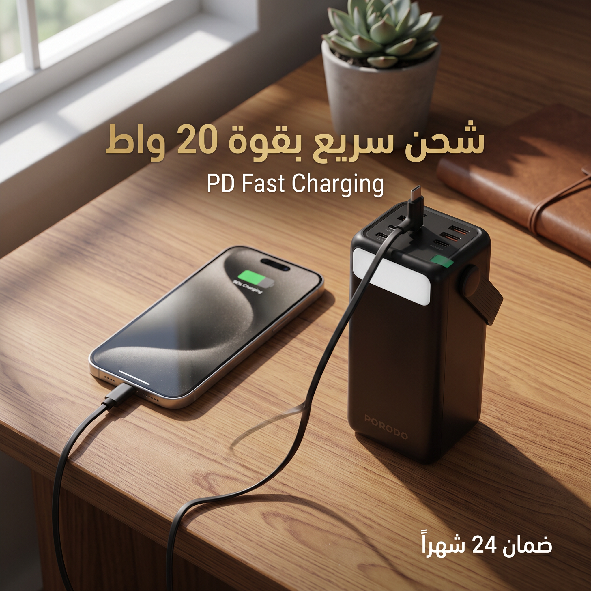 باور بنك PORODO LARA 50000mAh – شحن سريع PD 20W