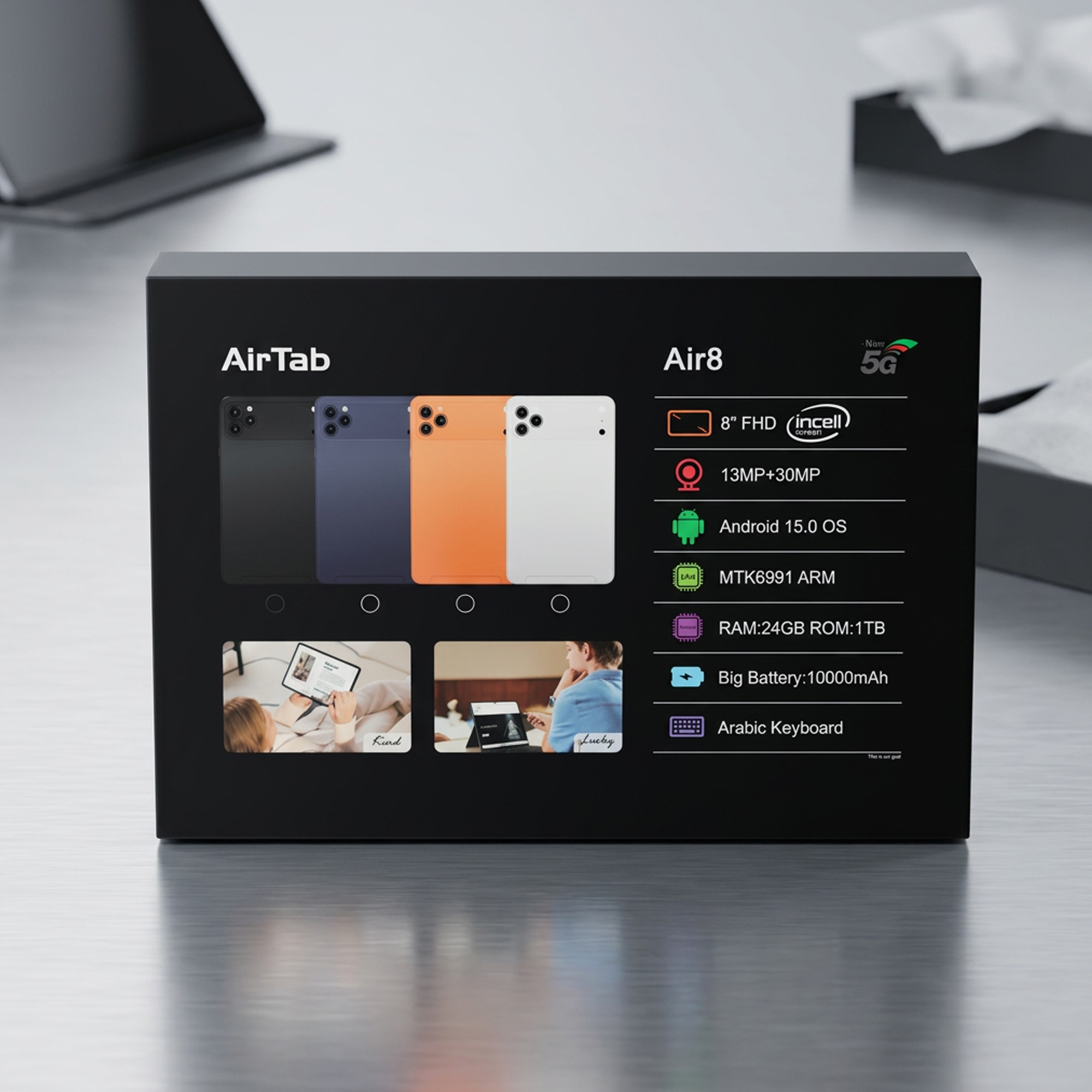 تابلت Airtap Air 8  بكيبورد بلوتوث (بضمان عام ) + مجموعة هدايا 