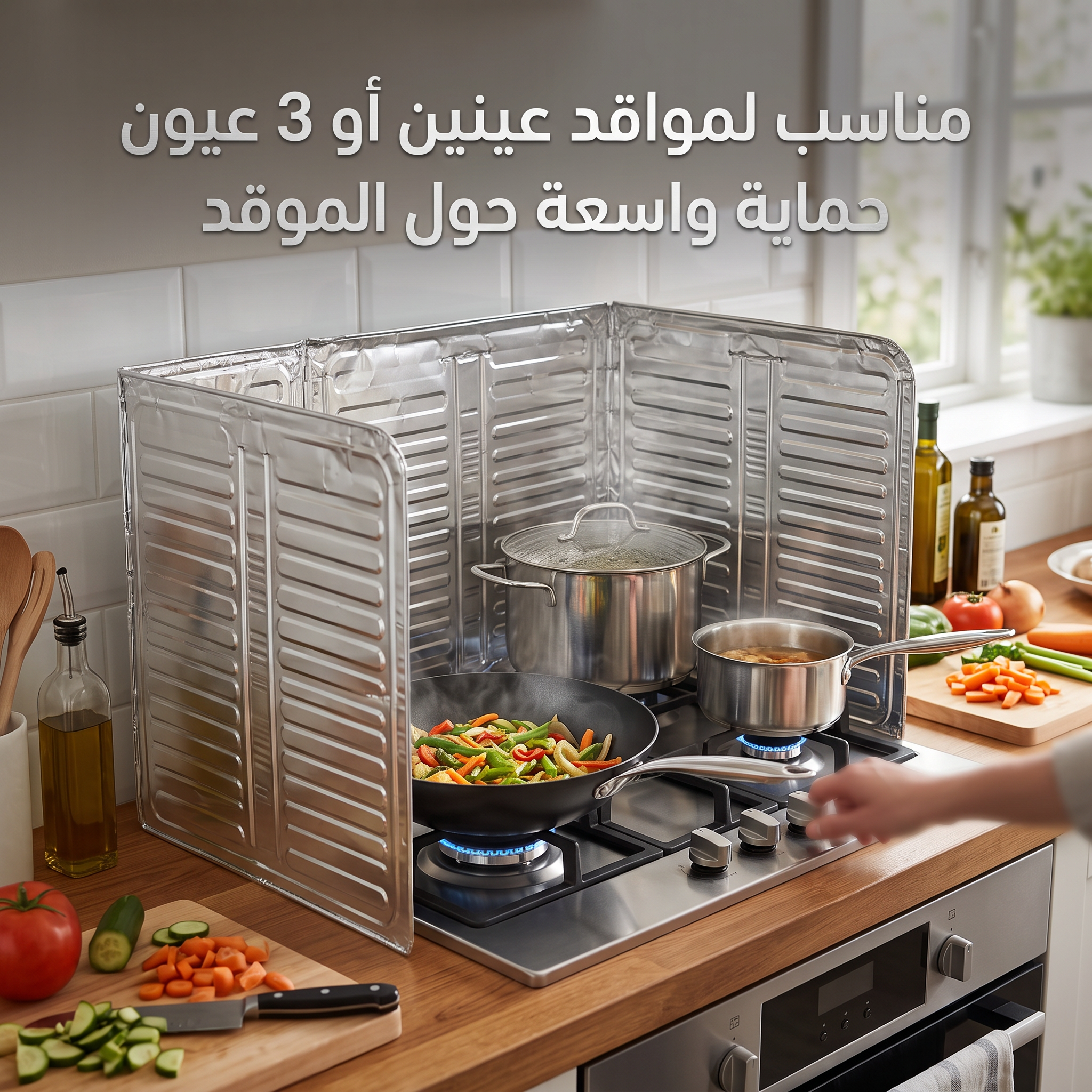 حاجز مانع لطرطشة الزيت والدهون