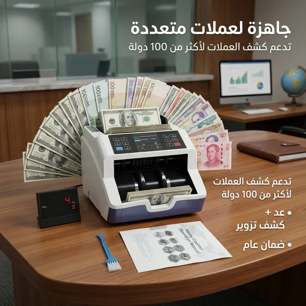 ماكينة عد النقود الحديثة ضمان عام 