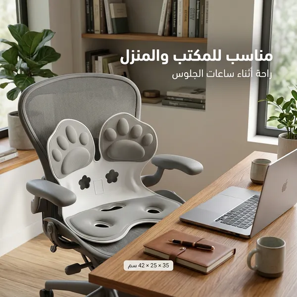 مسند ظهر ومقعد طبي لدعم العمود الفقري
