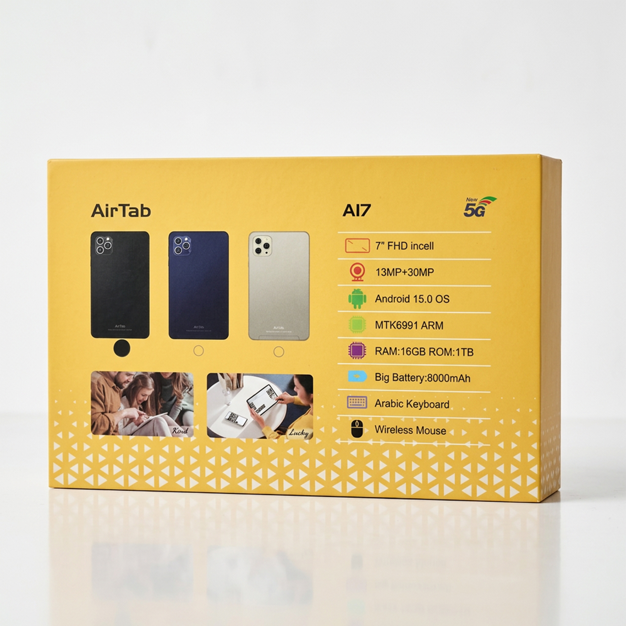 تابلت Air tap A17 بكيبورد و ماوس بلوتوث (ضمان عام ) + مجموعة هدايا 