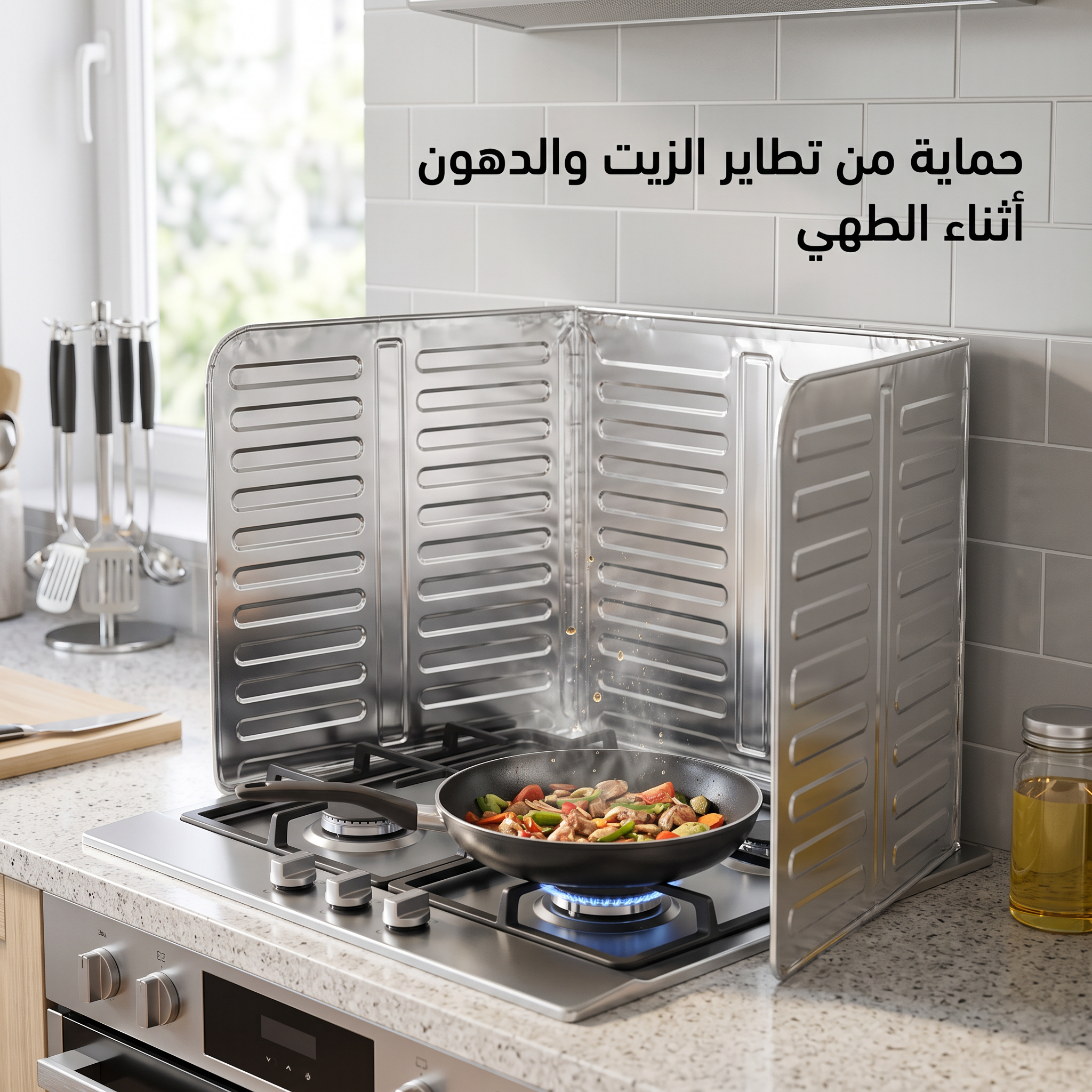 حاجز مانع لطرطشة الزيت والدهون