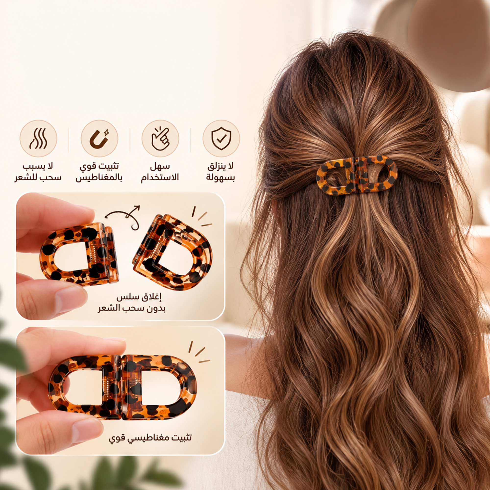 SHEIN magnetic Hair Clip D shape