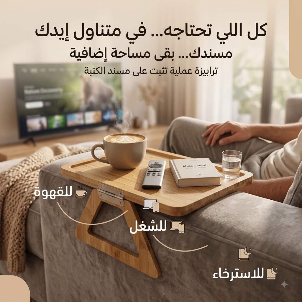 طاولة مسند الكنبة الموفرة لمساحة صالتك قابلة للطي