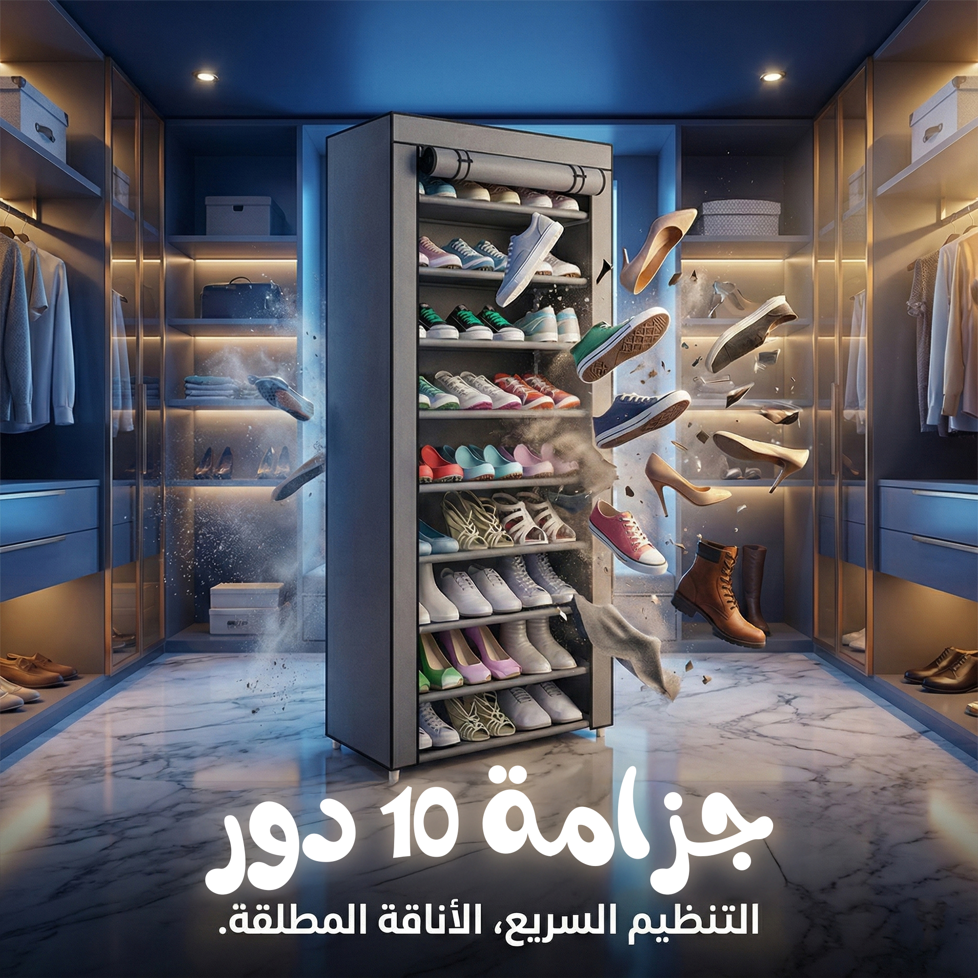 منظم أحذية 10 أدوار