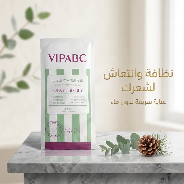 مناشف تنظيف الشعر المحمولة بدون شطف - تتحكم في الزيوت، تزيد من كثافة الشعر وتزيل الروائح الكريهة - 4 قطع