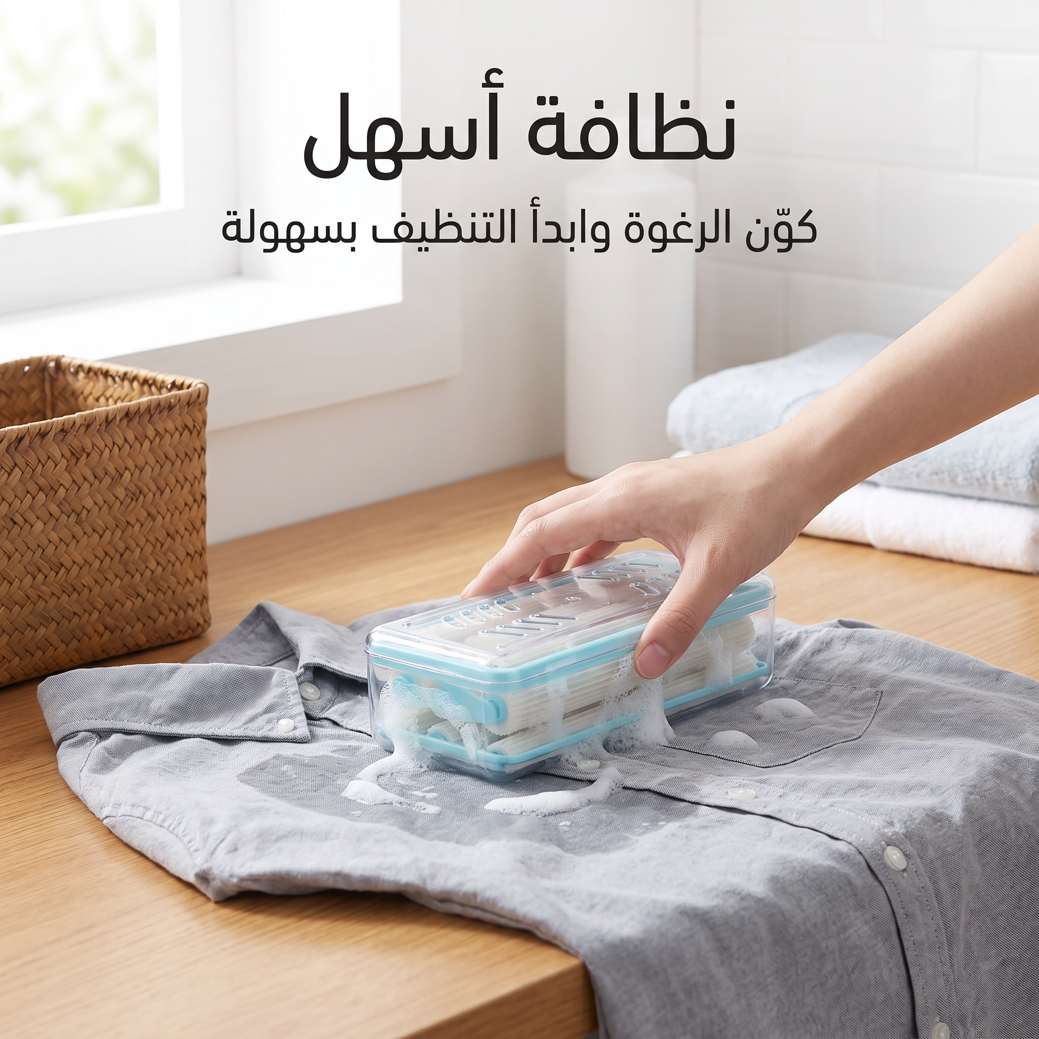 حامل صابون متعدد الوظائف مع رولات لتوليد الرغوة والتنظيف المباشر