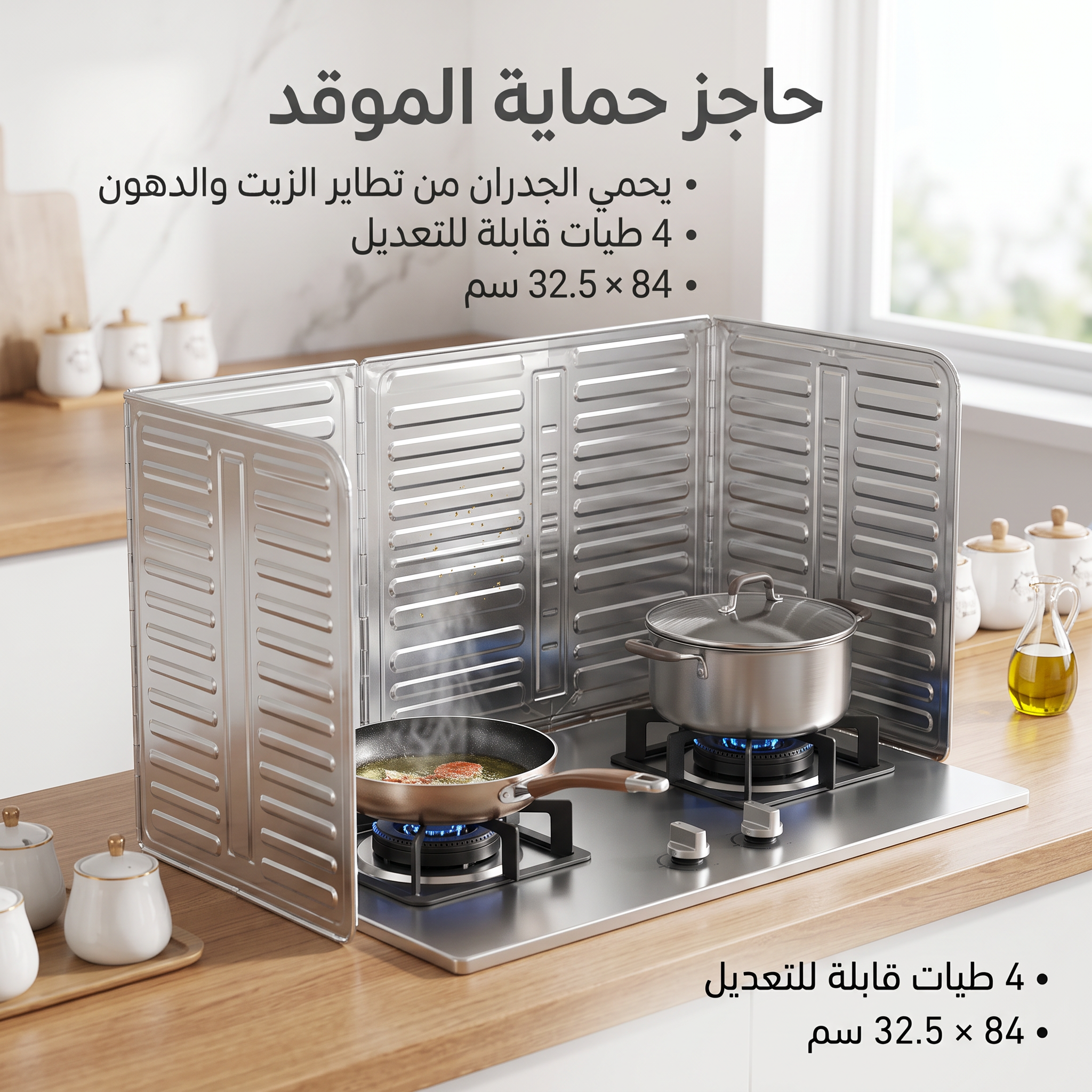 حاجز مانع لطرطشة الزيت والدهون
